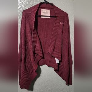 Hollister Women Maroon Cardigan